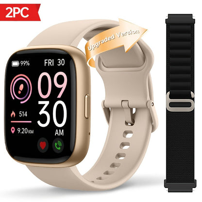 Smart Watch for Men & Women with Wireless Calling & Built-in Alexa – 1.83" HD Touch Screen, 100+ Sports Modes, Heart Rate Monitor, Waterproof Fitness Tracker, Compatible with iPhone & Android