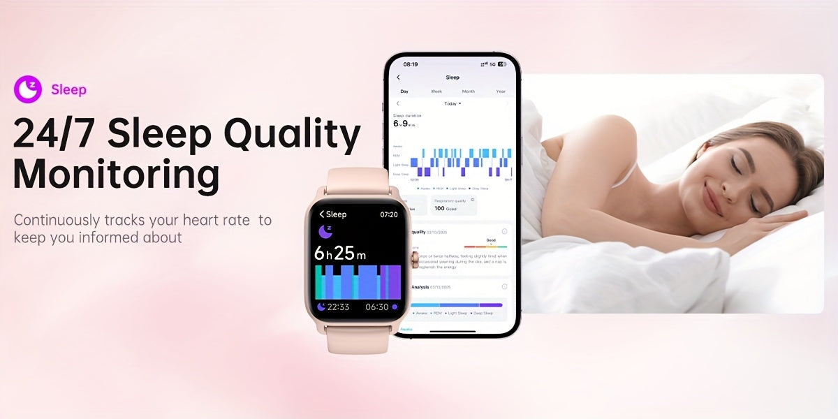 FAWEIO Smart Watch with Alexa & Wireless Calling – 1.8" HD Touchscreen, Fitness Tracker, 100+ Sports Modes, Compatible with iPhone & Android, for Women & Men