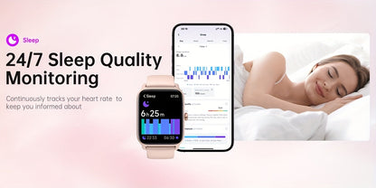 FAWEIO Smart Watch with Alexa & Wireless Calling – 1.8" HD Touchscreen, Fitness Tracker, 100+ Sports Modes, Compatible with iPhone & Android, for Women & Men
