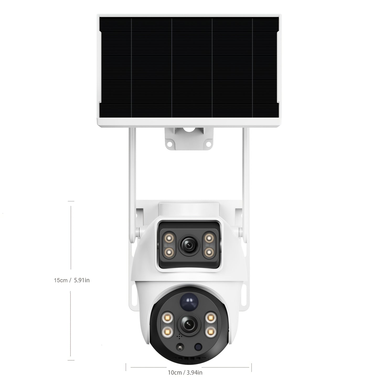 4G LTE Solar Security Camera Outdoor 8MP – 360° Pan Tilt Dual Lens, IP65 Weatherproof, PIR Motion Detection, Color Night Vision, Two-Way Audio & App Control, US Networks Only, No WiFi Required