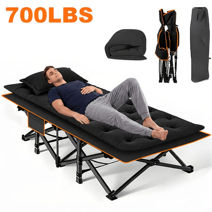 Heavy Duty Folding Camping Cot with Mattress for Adults – 500/600/700 LBS Capacity, Portable Outdoor Bed with Carrying Bag for Tents, Camping & Travel – 3 Models, 3 Colors