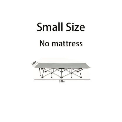 Portable Folding Camping Cot for Adults - Double Layer Oxford Fabric, Heavy Duty 500/600/700 LBS, Foldable Outdoor Camping Bed with Carrying Case for Beach, Nap, Travel, Black & Gray