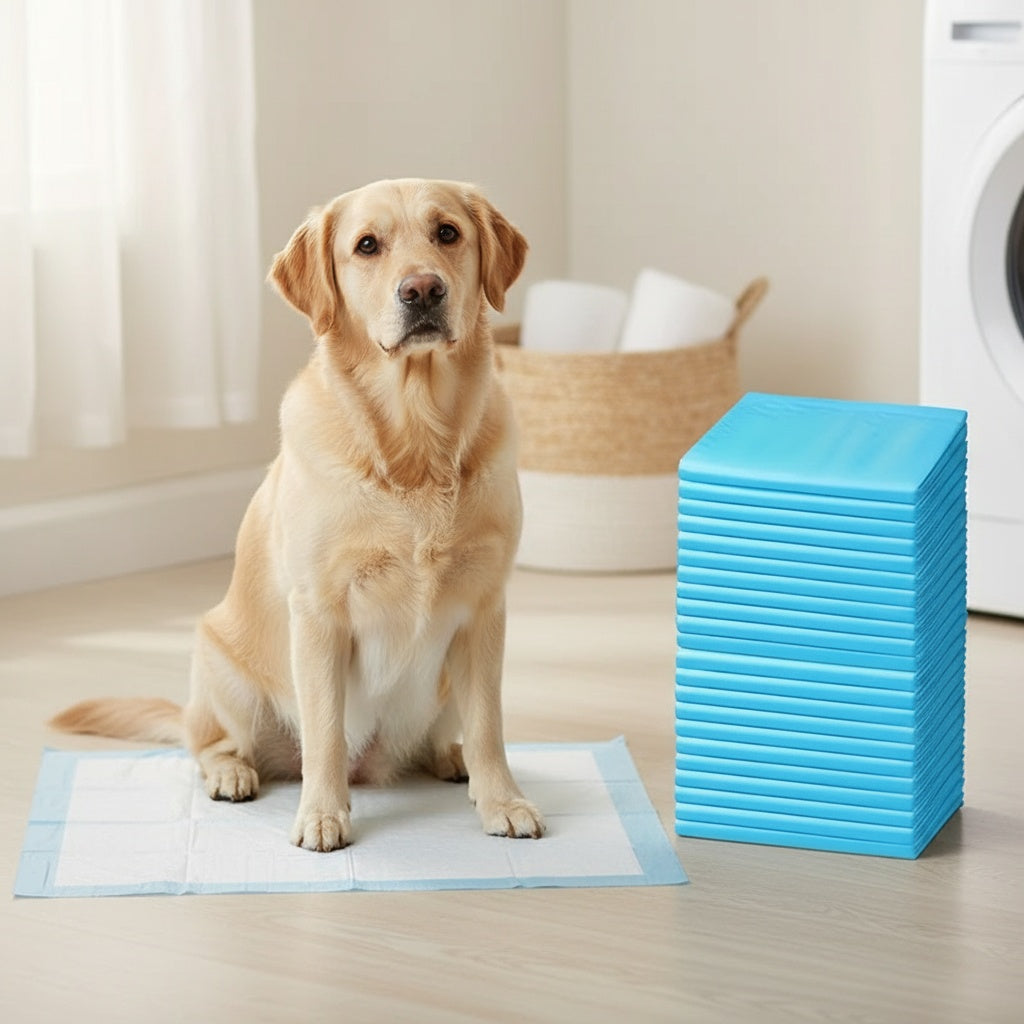 Extra Large Disposable Dog Training Pads 23.6x23.6 inch Leak-Proof Odor Control Absorbent Puppy Pee Pads Housebreaking Supplies Potty Training 50 100 200 Pack