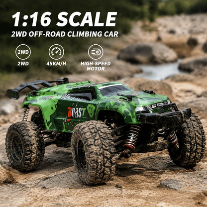 RC Off-Road Toy Car 2.4GHz – Durable Alloy Body All-Terrain Remote Control Car for Kids 3+, 4WD Fun Off-Road Model Truck, Best Birthday Easter Gift for Boys
