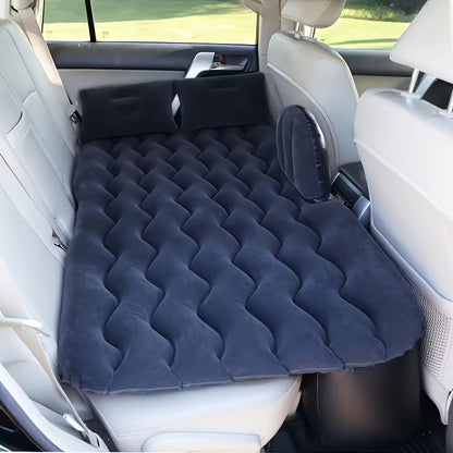 SUV Air Mattress Inflatable Car Bed for Camping & Travel - Universal Flocked Blow Up Mattress for SUV Trunk Back Seat, Portable Car Camping Bed with Storage Bag & Repair Kit, Road Trip Accessories
