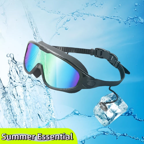 Anti-Fog Swim Goggles 2-Pack with Earplugs, Nose Clip & Waterproof Bag – UV Protection Swimming Goggles for Men, Women & Teens, Outdoor Pool & Water Sports Accessories Kit