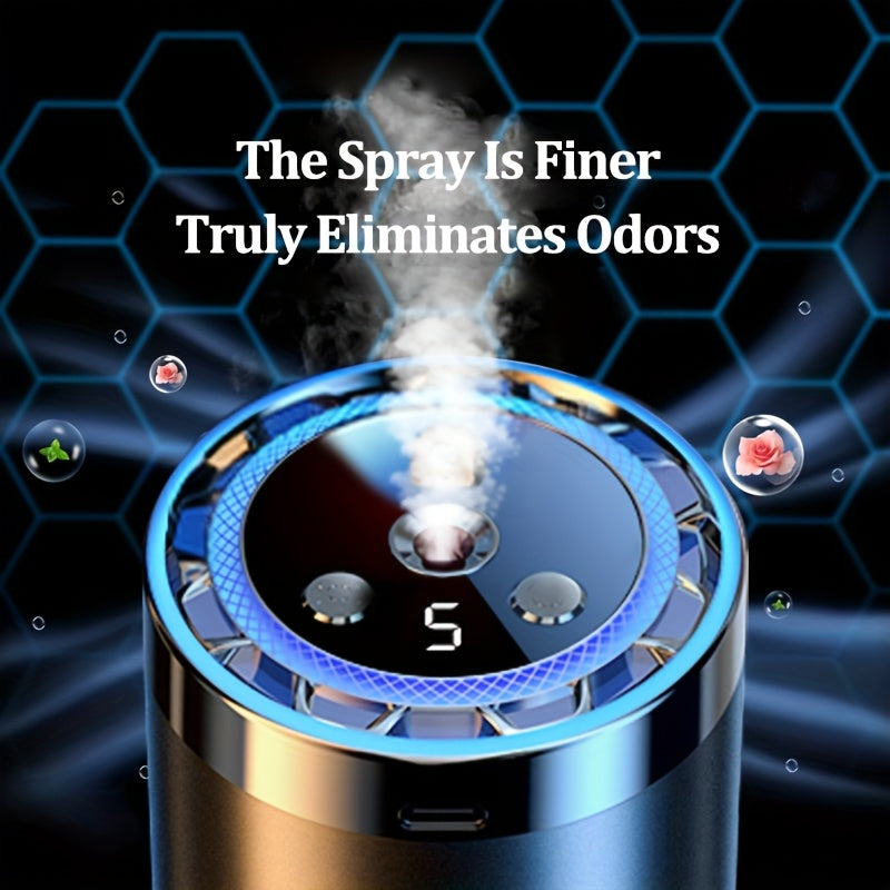 Smart Car Aromatherapy Diffuser – Adjustable Scent Strength, Eliminates Car Odors, Long-Lasting Freshness, Includes Essential Oil Bottles (Ocean or Cologne), Stylish Car Air Freshener Gift