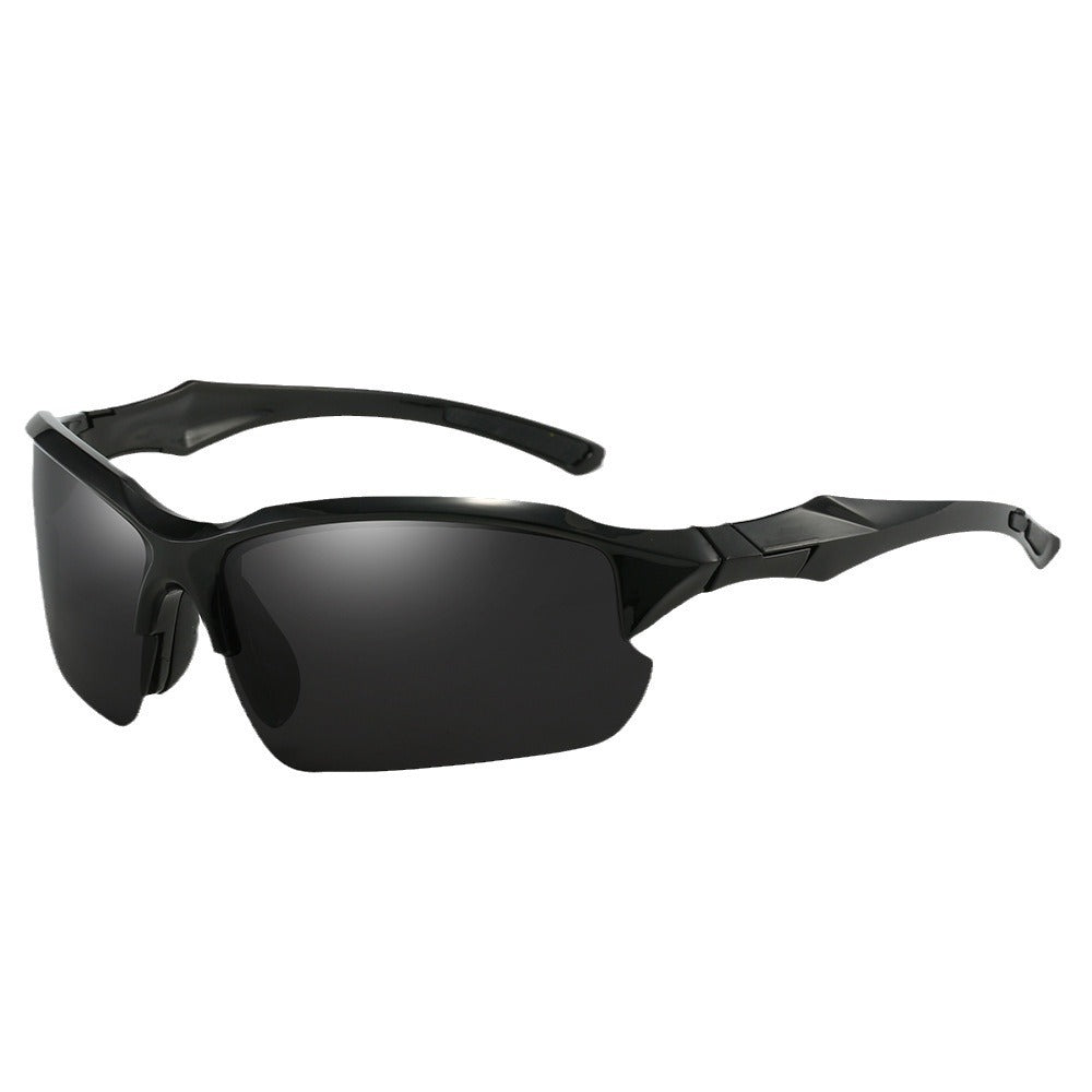 Half Frame Polarized Sports Sunglasses for Men UV400 Protection Lightweight Goggles for Skiing Driving Running Fishing Outdoor Activities 3-Pack or 10-Pack