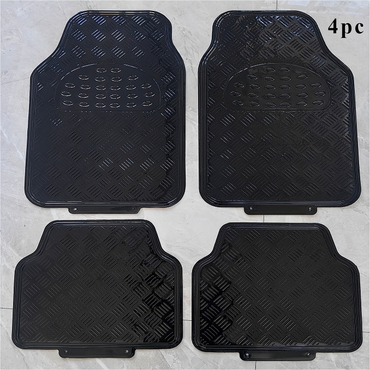 4-Piece Car Floor Mats Set Waterproof All-Weather Heavy Duty - Non-Slip Dustproof Easy Clean Universal Fit for SUV Truck Sedan, Full Coverage Interior Protection Mats in Multiple Colors