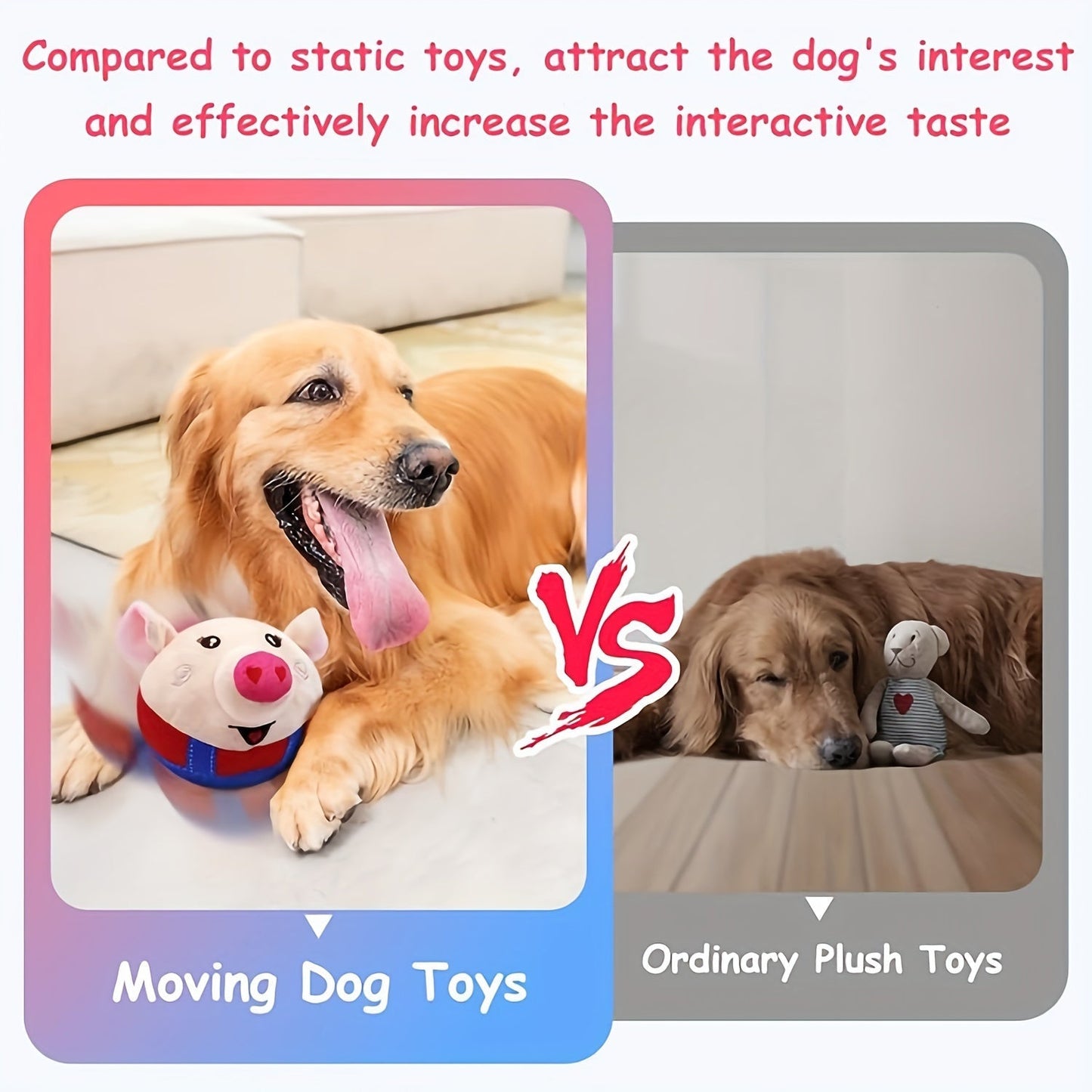 Smart Bouncing Dog Toy Ball with Recording & Music Mode – Rechargeable Interactive Pet Toy for Small Medium Large Dogs, Washable Squeaky Jumping Ball, Keeps Dogs Busy