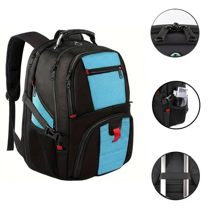 50L Travel Backpack Fits 17 Inch Laptop – Airline Approved, Waterproof, Extra Large College & Work Bag for Men & Women, 3-Compartment Business Backpack for School, Travel & Daily Commute – 8 Colors