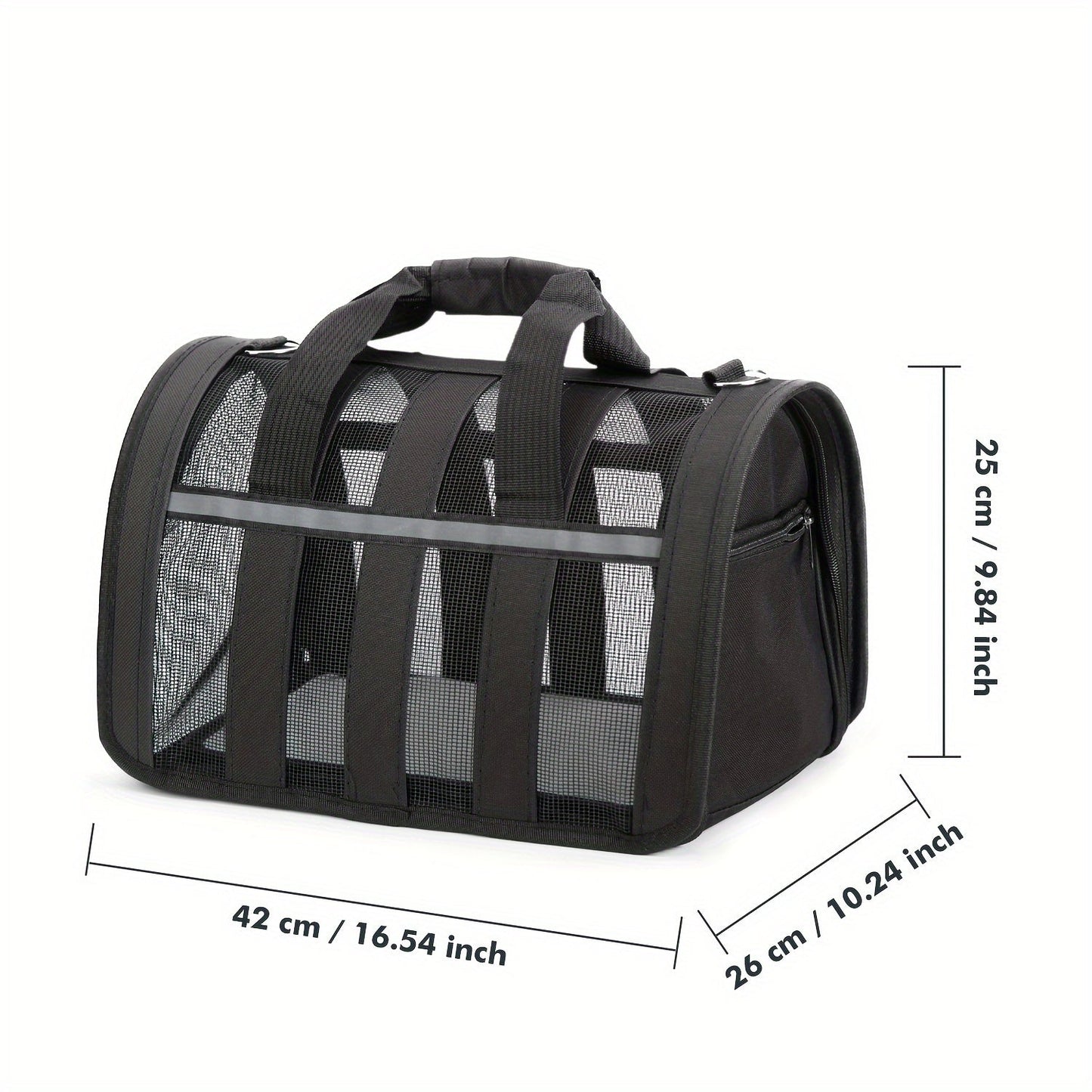 Foldable Soft Pet Carrier Bag – Breathable Mesh Travel Bag for Cats & Dogs, 6 Colors, S/M/L Sizes, Portable with Zipper Closure