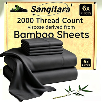 Cooling Bed Sheet Sets Bamboo Blend King Queen Full Twin – Ultra-Soft Deep Pocket Fitted Sheet for Hot Sleepers, Breathable Moisture-Wicking Lightweight Bedding White Black Apricot Gray Navy Purple