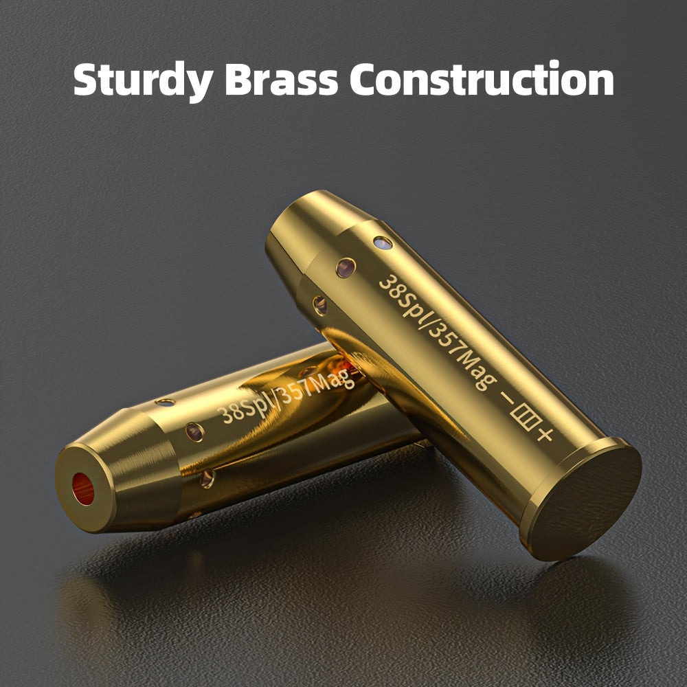 Red Laser Bore Sighter Multi-Caliber Firearm Sight Alignment Tool for 9mm 223rem 308win 45ACP 7.62 40SW 30-06 38SPL 12GA 44Mag 6.5mm, Copper Alloy Barrel Mount, 3 Battery Sets Included – Rifle Pistol Shotgun Accessory