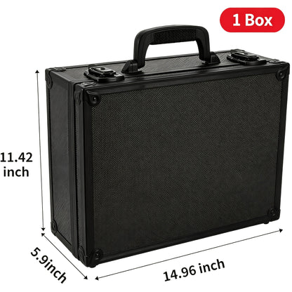 Trading Card Toploader Storage Box – Holds 600+ Cards, Fits 3"x4" 35PT Rigid Toploaders, 18 Colorful Dividers & 6 Foam Stoppers, Card Case for Pokemon, Sports Cards, TCG Collections