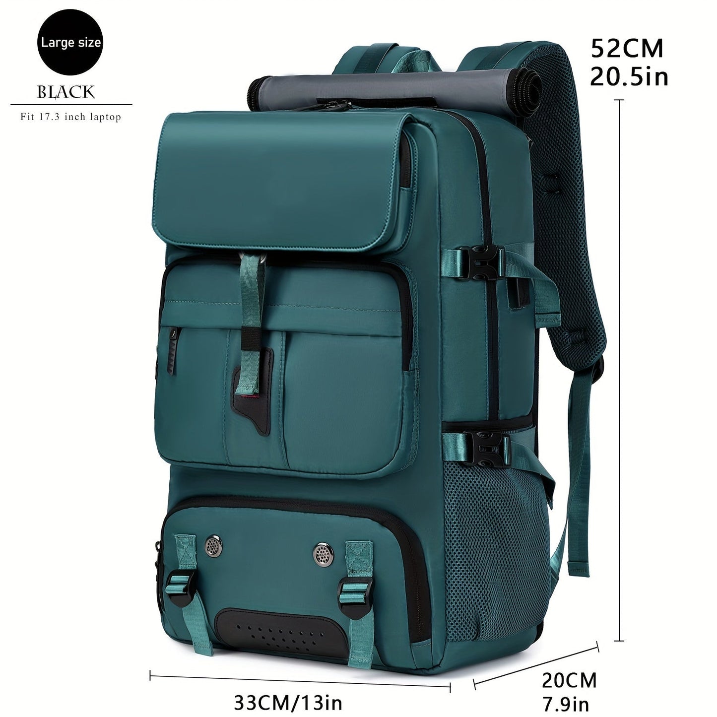 Large Laptop Backpack with Shoe Compartment – Multi-Functional Travel Backpack for Men & Women, Business, College & Carry-On Bag with USB Charging Port, Waterproof, Fits 15.6" Laptop