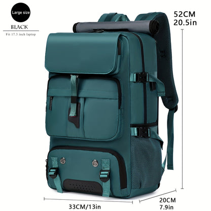 Large Laptop Backpack with Shoe Compartment – Multi-Functional Travel Backpack for Men & Women, Business, College & Carry-On Bag with USB Charging Port, Waterproof, Fits 15.6" Laptop