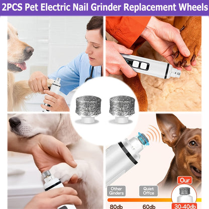 Quiet Dog Nail Grinder with LED Light – 3-Speed Rechargeable Electric Pet Nail Trimmer Kit, Painless Paw Grooming for Small Medium Large Dogs & Cats