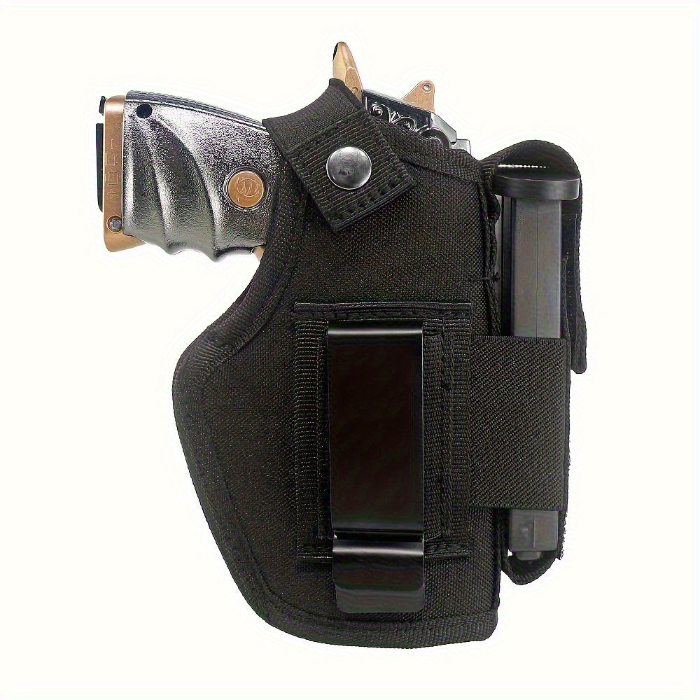 2-Pack IWB OWB Gun Holsters Universal Concealed Carry Waistband Holster for Glock, S&W, Springfield, Ruger & Most Pistols – Inside Outside Waistband, Adjustable Retention, Right Hand Draw, Black