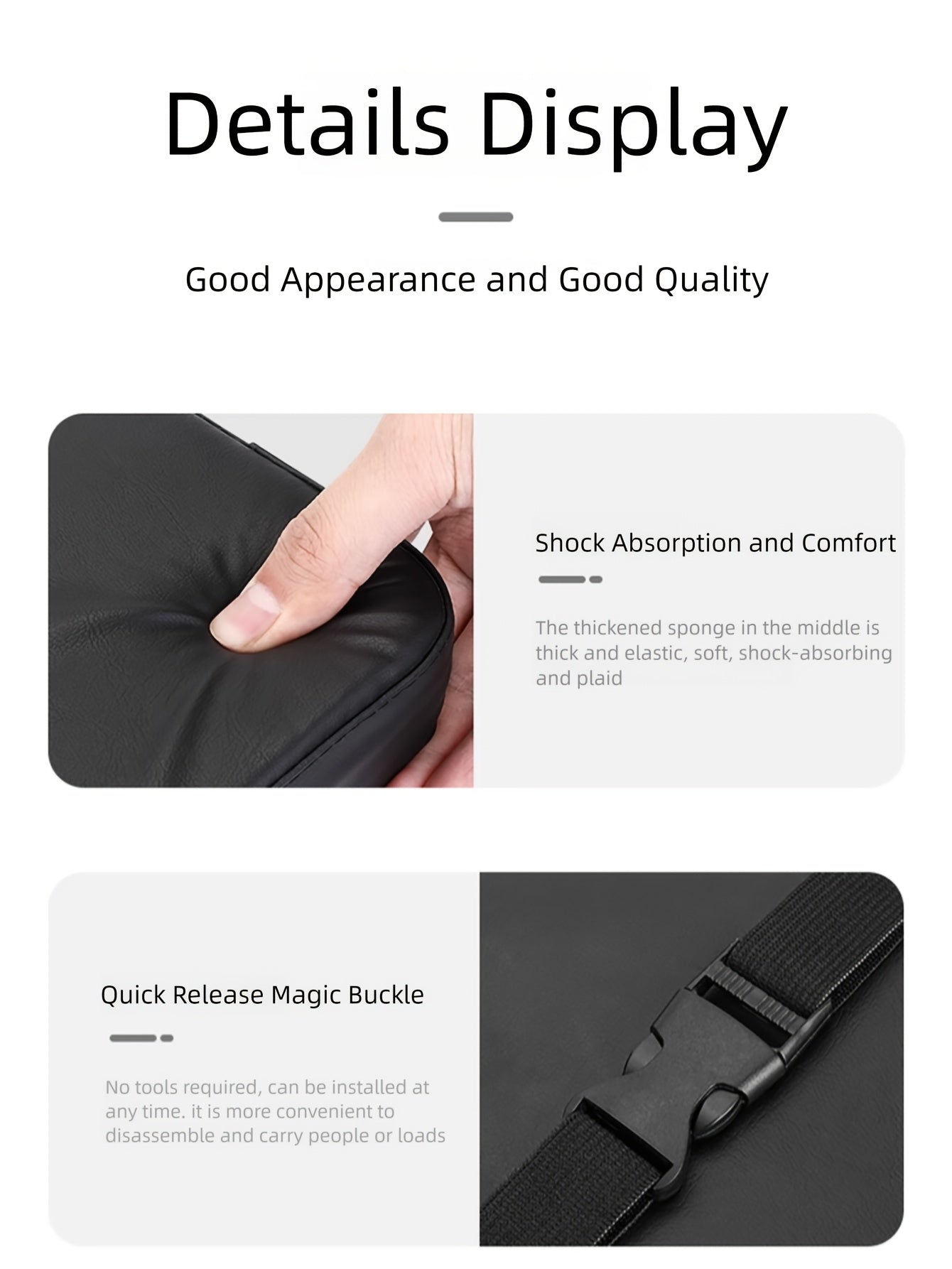Bike Seat Cushion Cover – Comfortable PU Leather Bicycle Seat Pad with Durable Stitched Edges, Easy Install, Fits Most Bikes, Enhanced Riding Experience for Men & Women