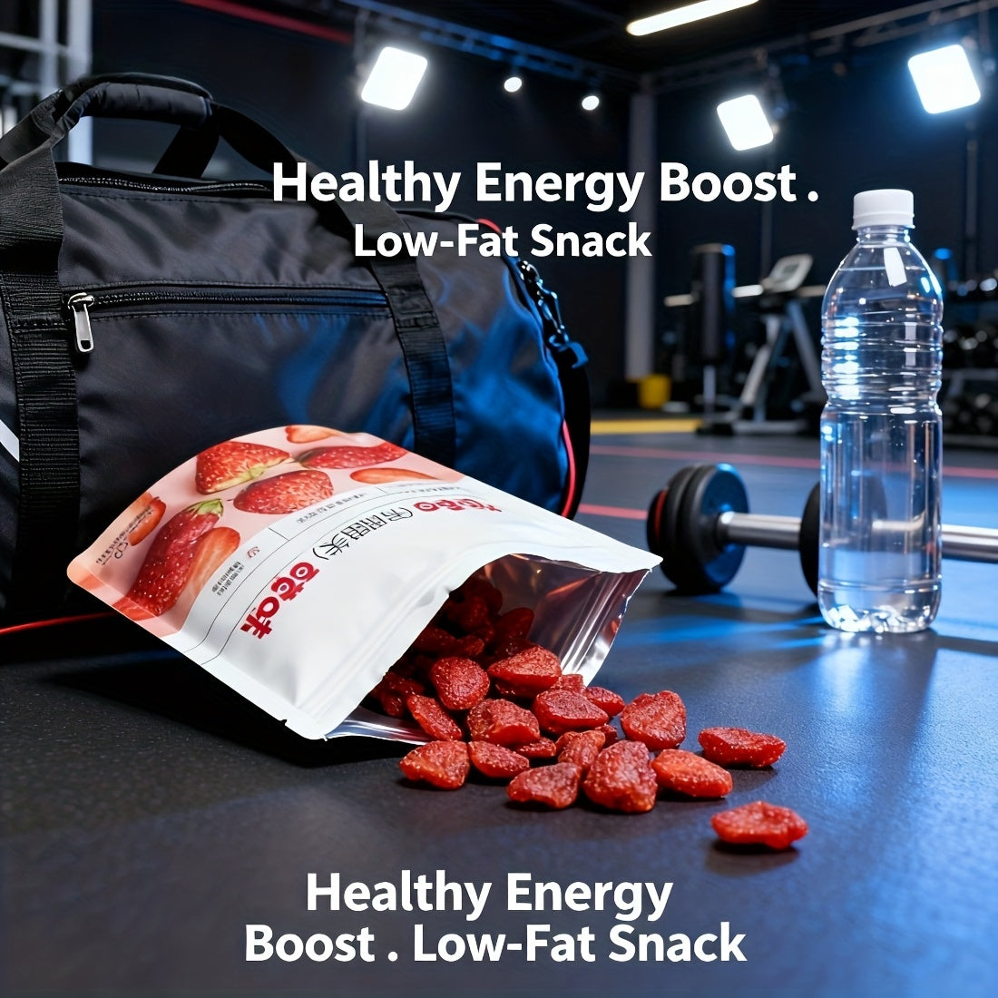 Dried Strawberries Snack 3 Bags Pack Low Sugar Natural Gluten-Free Vegan Fruit Snack Office Parties Holidays Gift