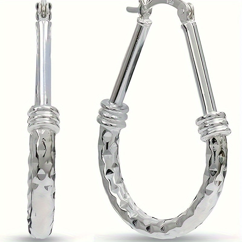 S925 Sterling Silver Hoop Earrings Italian Classic Design Elegant Luxury Daily Wear Engagement Wedding Gift for Wife Girlfriend