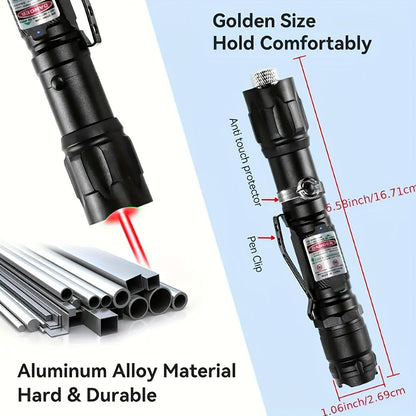 High Power Laser Pointer with Battery and Charger Set Red Green Purple Tactical Laser Flashlight for Indoor Presentations Outdoor Camping Hiking Stargazing Long Range Beam