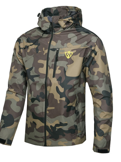 Men's Waterproof Windproof Rain Jacket with Hood – Lightweight Packable Raincoat for Hiking Outdoor Travel S-XXXL Multiple Colors