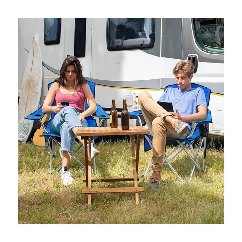 Folding Camping Chair with Tilting Canopy Sunshade – 225LBS Capacity, 22.8" Wide Seat, Mesh Cup Holder & Carry Bag, Portable Beach Lawn Chair for Camping, Hiking & Outdoor Events – 9 Color Options