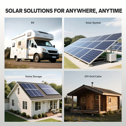 100A MPPT Solar Charge Controller with LCD Display & Auto Tracking - Compatible with Lead-Acid, Lithium & LiFePO4 Batteries, for Off-Grid Solar Systems, RV, Boat & Home