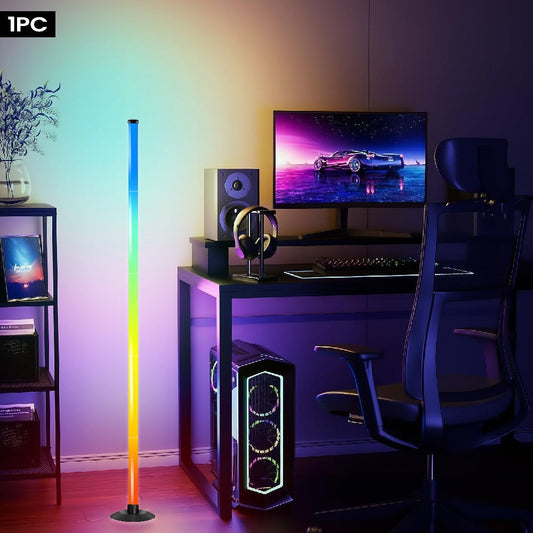 Smart RGBICB LED Floor Lamp with App and Remote Control Mood Atmosphere Lighting Color Changing Corner Lamp for Living Room Bedroom Gaming Office Home Decor Birthday Christmas Gift