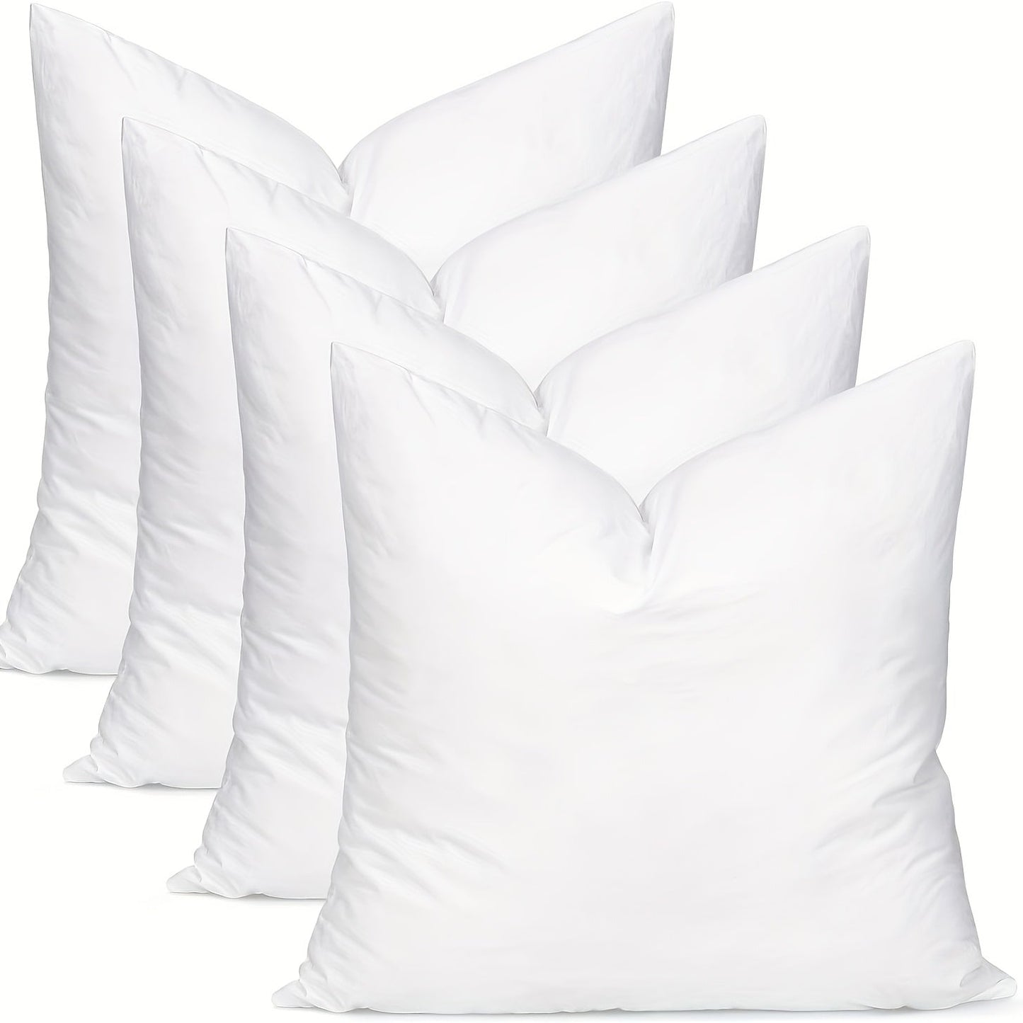 Square Pillow Inserts – Hypoallergenic New Fiber Fill, White Cushion Inserts for Sofa, Bed & Patio, 14–20 Inch, 1/2/4 Pack, Ideal for Bedroom, Living Room, Office & Outdoor Decor
