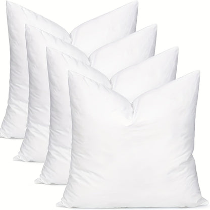 Square Pillow Inserts – Hypoallergenic New Fiber Fill, White Cushion Inserts for Sofa, Bed & Patio, 14–20 Inch, 1/2/4 Pack, Ideal for Bedroom, Living Room, Office & Outdoor Decor