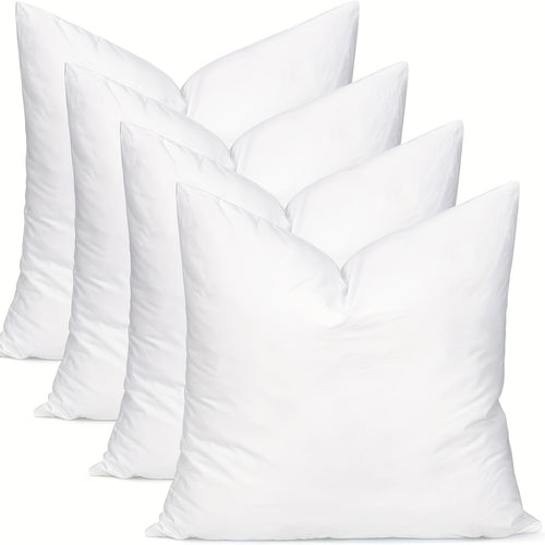 Square Pillow Inserts – Hypoallergenic New Fiber Fill, White Cushion Inserts for Sofa, Bed & Patio, 14–20 Inch, 1/2/4 Pack, Ideal for Bedroom, Living Room, Office & Outdoor Decor