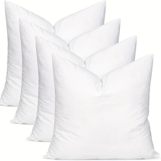 Square Pillow Inserts – Hypoallergenic New Fiber Fill, White Cushion Inserts for Sofa, Bed & Patio, 14–20 Inch, 1/2/4 Pack, Ideal for Bedroom, Living Room, Office & Outdoor Decor