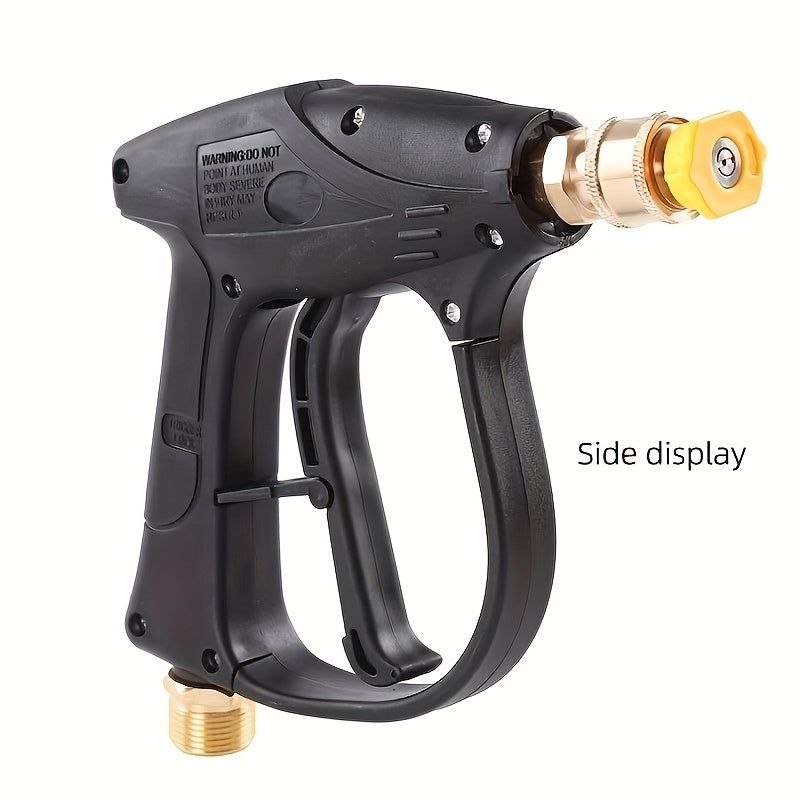 High Pressure Washer Gun 3000 PSI with 5 Spray Nozzles, 1/4" Quick Connect & M22-14 Hose Connector – Car Wash, Garden Irrigation & Patio Cleaning Spray Gun for Pressure Washers