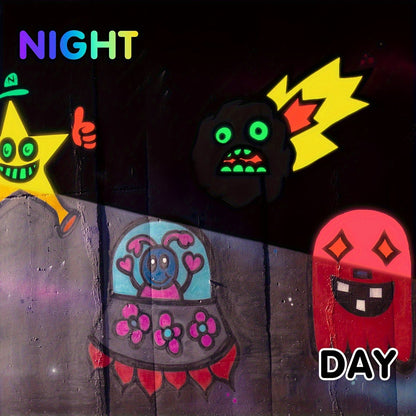 Glow in the Dark Paint Set 10 Colors 22ml Neon UV Acrylic Paint 2-in-1 Charge Glow and UV Activated for Rock Painting Canvas Craft Holiday Decor Christmas Gift