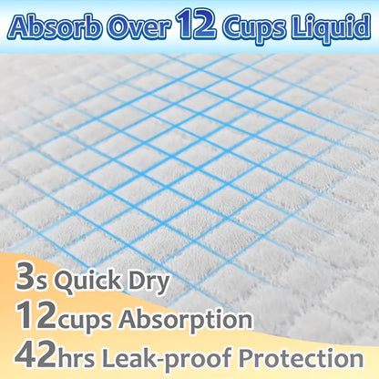 XXXL Dog Pee Pads 80+20 Bonus Pack – 6-Layer Odor-Resistant Leak-Proof Disposable Training Pads for Small Large & Elderly Dogs, Two Sizes 23x23 or 29x35 Inch, 100 Total Pads