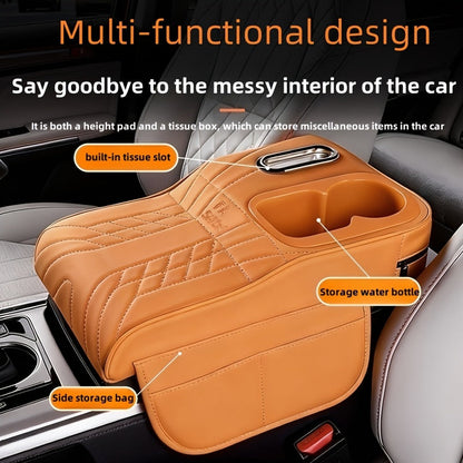 Car Center Console Tray Organizer Raised Design Tissue Box Holder Cup Holder Non-Slip Storage Mat Universal Fit 6 Colors Black Orange Red Brown Beige
