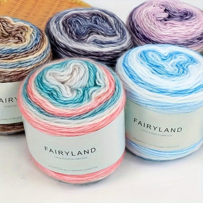 Colorful Yarn Thread & Weaving Accessories Kit 2/4pcs Cotton Acrylic Wool Blend with C-Type Buckle Weaving Needle Bow Twist Needle DIY Knitting Crochet Sweater Scarf Beginner Craft Set