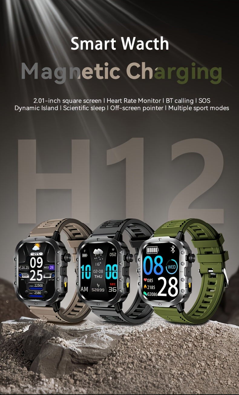Smartwatch for Men & Women – Full Touch Fitness Tracker, Wireless Calling, 100+ Sports Modes, Watch Faces, App Connectivity, Remote Camera, Music Playback, Weather Forecast, Alarm Clock, LED Light