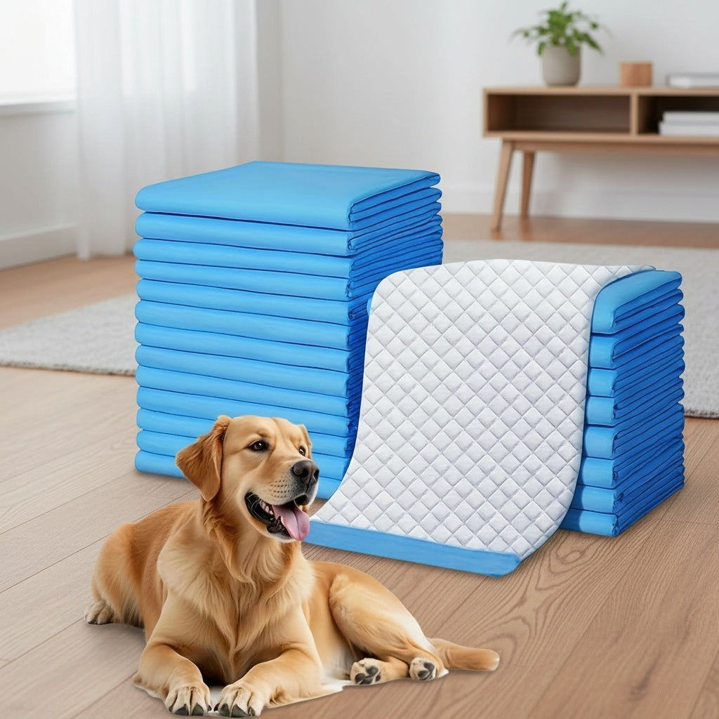 Dog Pee Pads XXXXL Extra Large 8-Layer Super Absorbent Leakproof Disposable Puppy Training Pads – 40/60/80/120 Count – For Dogs, Cats, Rabbits & Post-Surgery Use – Velora