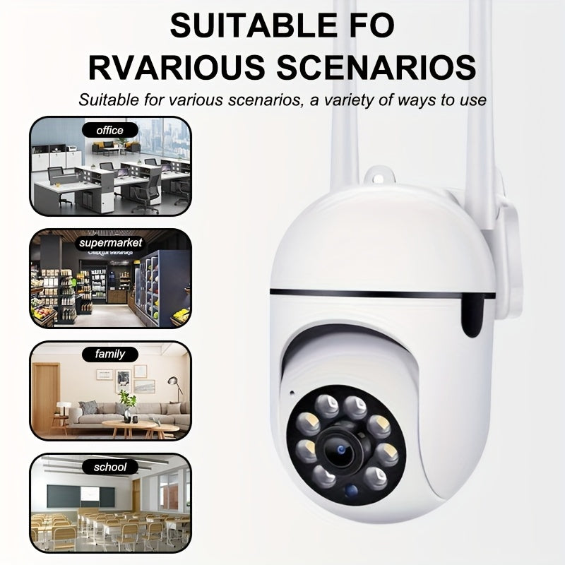 4-Pack Y05S 1080P 5G WiFi Security Camera – AI Motion Tracking 360° PTZ Color Night Vision Two-Way Audio Spotlight & Alarm IP54, Cloud & SD Card Storage, Indoor Outdoor Home Security Monitoring