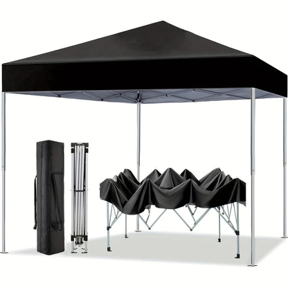 10x10 Pop Up Canopy Tent UPF 50+ Heavy Duty Steel Frame 3 Height Settings Waterproof Instant Canopy with Carry Bag for Backyard Patio Beach Camping Party Market Space Gray Black Blue Red Dark Gray Forest Green