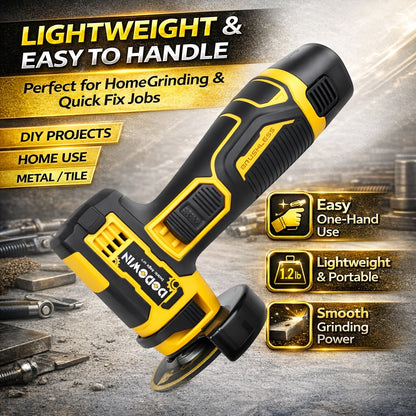 Mini Cordless Angle Grinder 19500 RPM Lithium Battery – Electric Grinding & Polishing Tool for Metal, Wood, Stone & Concrete, Precision Cutting Machine with 1 or 2 Batteries Included, Gift for Men
