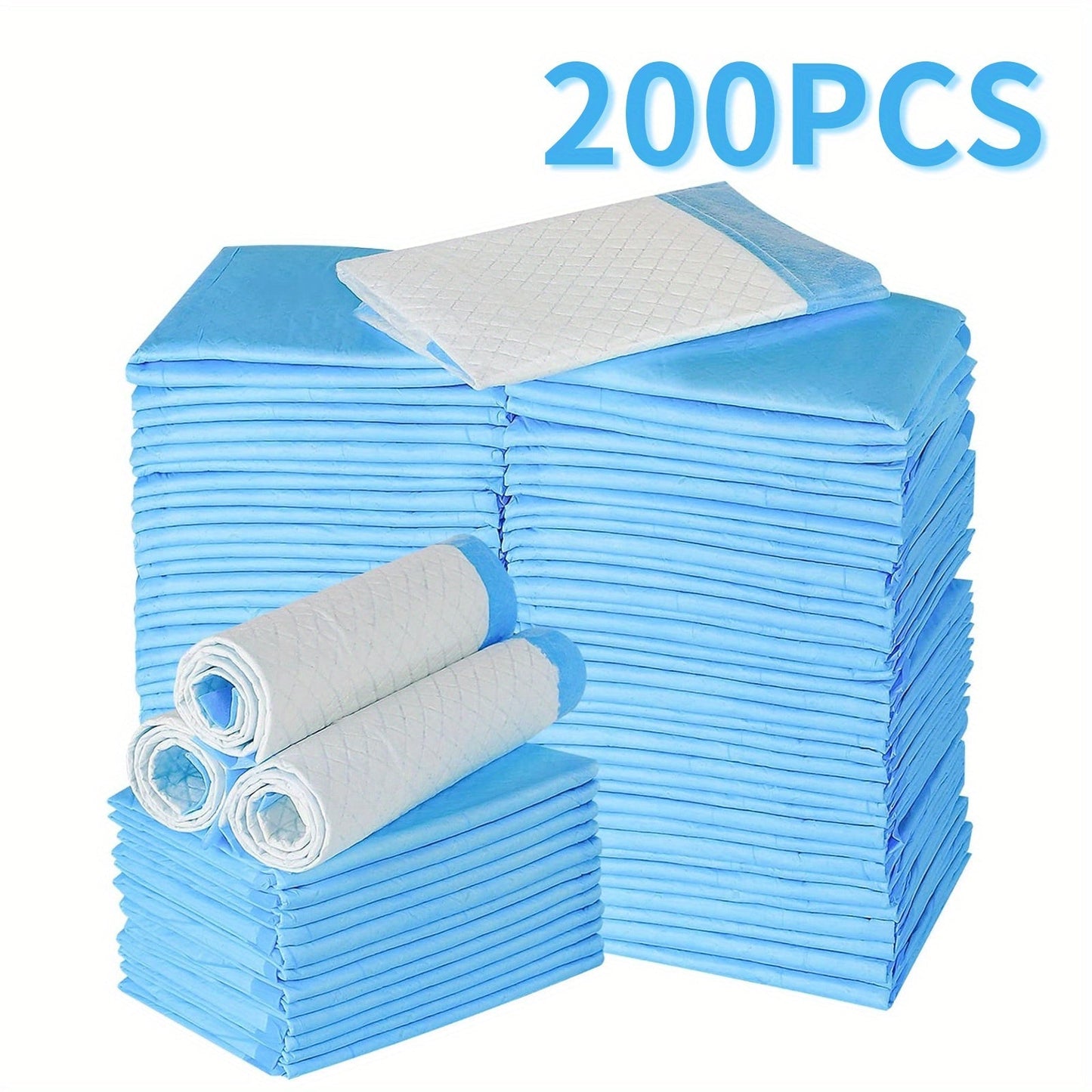 Extra Large Dog Pee Pads 6X Thicker Super Absorbent Leak-Proof Quick-Dry Puppy Training Pads Odor Control 28x34 Inch 50-200 Count Home Camping Pet Toilet