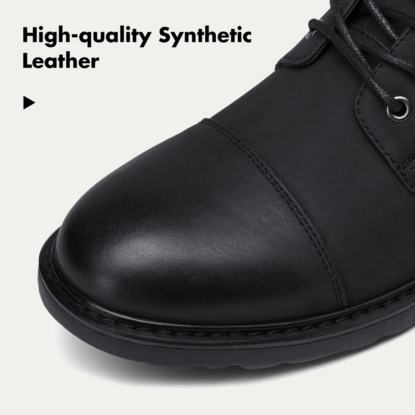Men's Motorcycle Chukka Boots – Zipper & Lace-Up Genuine Leather Casual Fashion Boots with Non-Slip Sole, Cap Toe, Breathable Cushioned Insole, Black & Brown | Velora