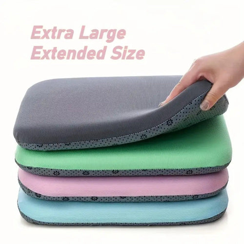 Extra Large Ergonomic Seat Cushion 15.72 Inch High-Density PU Foam Non-Slip Base Washable Breathable Cover for Office Chair Car Seat – Extended Seating Support