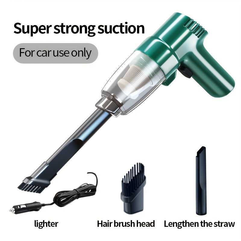 Corded Car Vacuum Cleaner 3KPa Suction Handheld Lightweight – 3M Cord, Single-Point Exhaust, One-Click Dust Cup Empty for Cars, Trucks & Home Cleaning – No Battery Needed