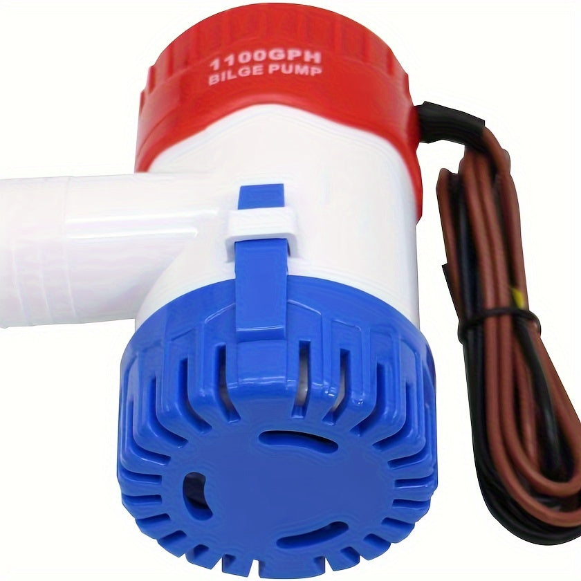 1100GPH 12V Submersible Electric Bilge Pump Low Noise Auto Float Switch for Boats Yachts RVs Pools Marine Water Removal